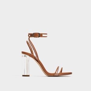ZARA VINYL TRANSPARENT HIGH HEELS